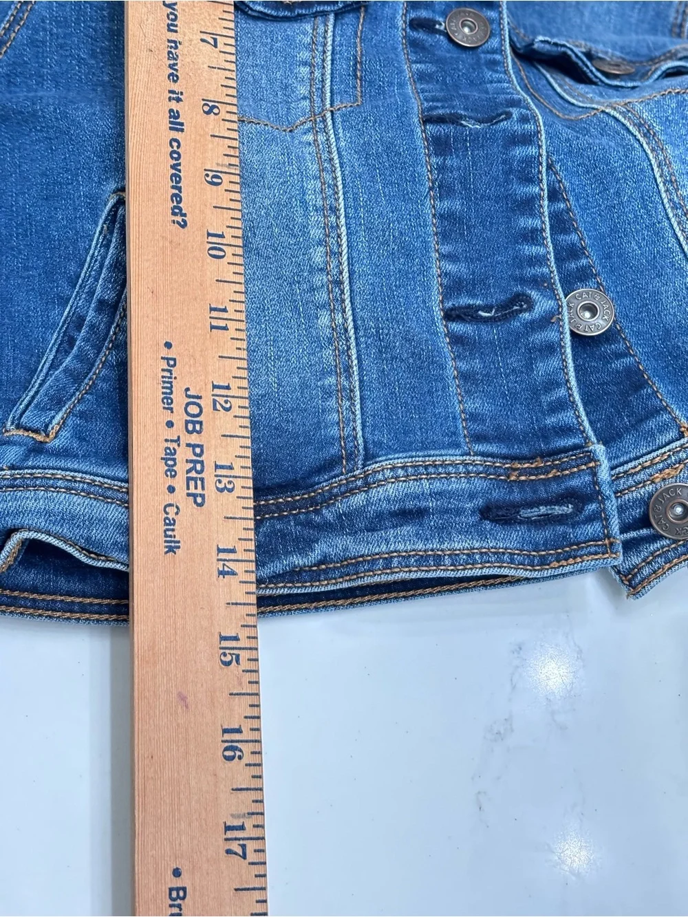 Cat and Jack girls blue jean jacket Sz 7